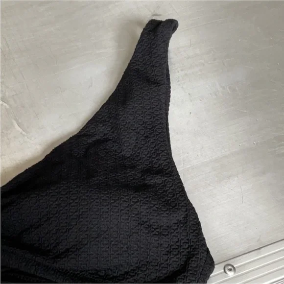 Free People Boreh Black Ribbed Bikini Set - Picture 7 of 9